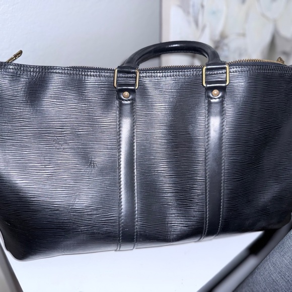 Louis Vuitton Black Epi Leather Keepall 50 - Picture 1 of 12